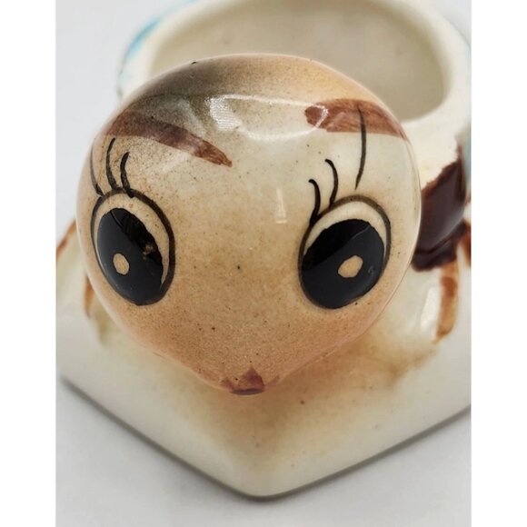 Vintage Ceramic Bee Condiment Honey Pot With Lid - Picture 9 of 14